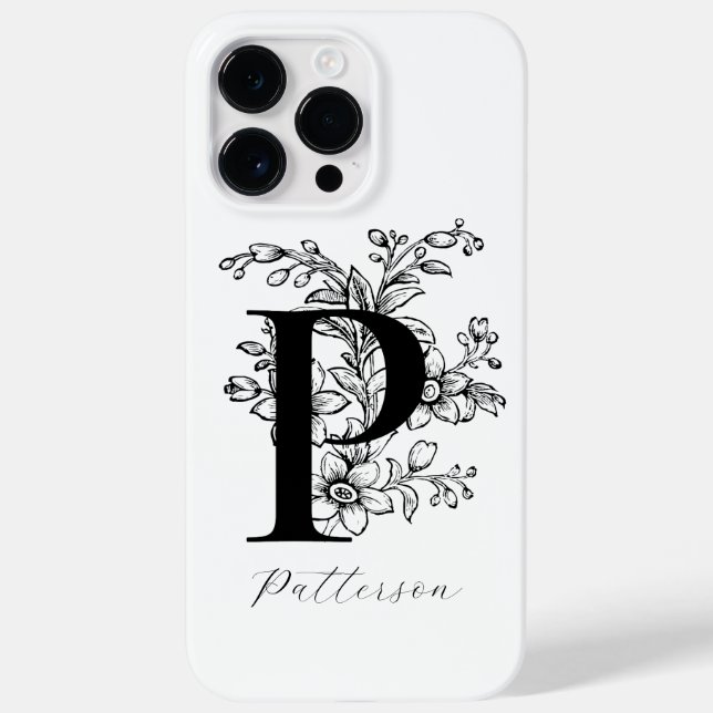Coques Case-Mate iPhone Lettre botanique P monogramme nom  (Verso)