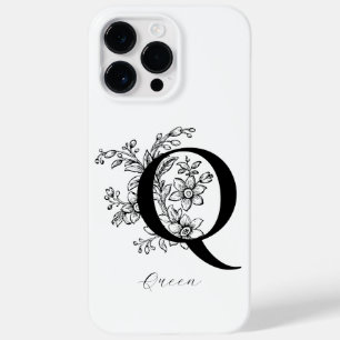 Coque Case-Mate iPhone Lettre botanique Q monogramme nom 