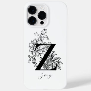 Coque Case-Mate iPhone Lettre botanique Z Nom du monogramme
