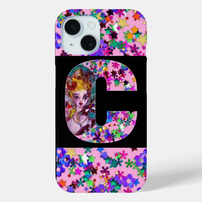 COQUES Case-Mate iPhone LETTRE C MONOGRAMME DE MASQUÉRADE VALENTINE VÉNÉTI (Verso)