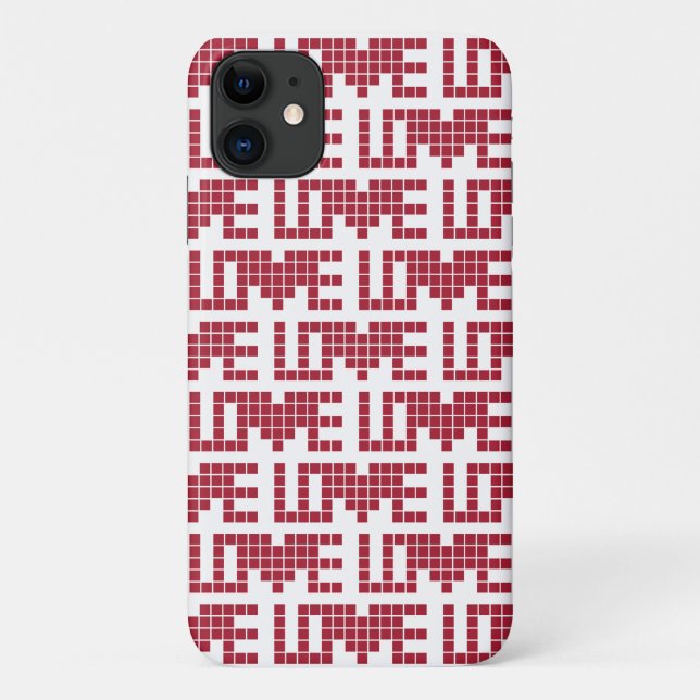 Coques Case-Mate iPhone LETTRE carré d'amour rouge mou (Dos)