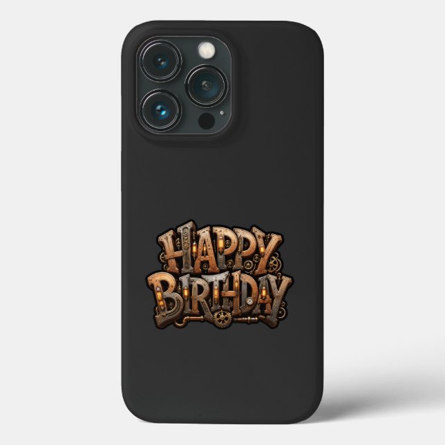 Coques Case-Mate iPhone Lettre d'anniversaire steampunk (Verso)