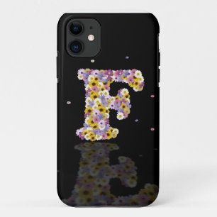 Coque iPhone 11 Lettre de fleurs F