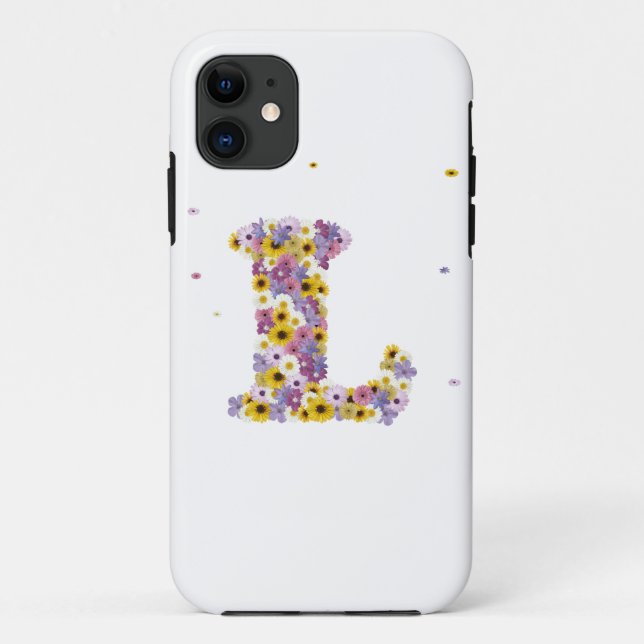 Coques Case-Mate iPhone Lettre de fleurs L (Dos)
