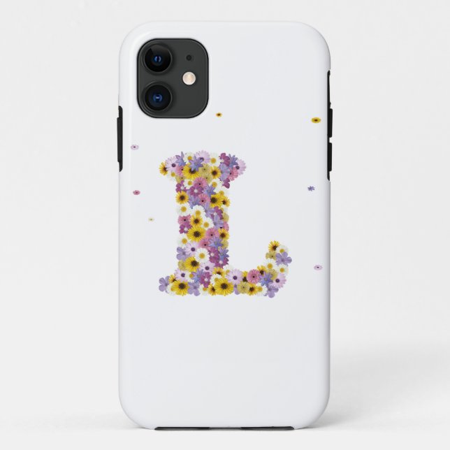 Coques Case-Mate iPhone Lettre de fleurs L (Dos)