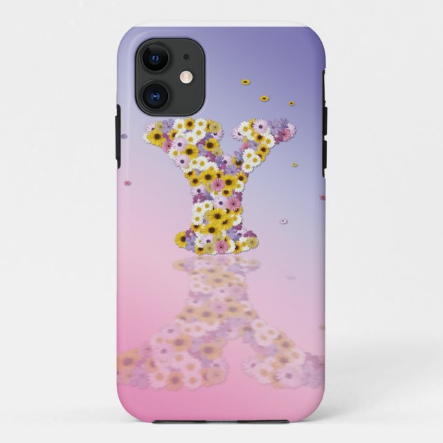 Coques Case-Mate iPhone Lettre de fleurs z (Dos)