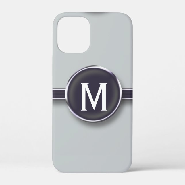 Coques Case-Mate iPhone Lettre de machine à écrire Monogram Silver (Verso)