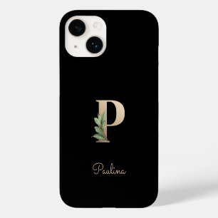 Coque Case-Mate iPhone LETTRE D'OR MONOGRAPHIQUE BOtanique Élégante P