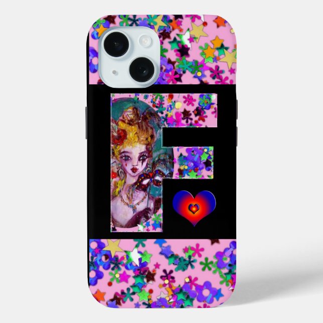COQUES Case-Mate iPhone LETTRE F MONOGRAMME DE MASQUÉRADE VALENTINE VÉNÉTI (Verso)
