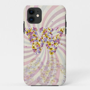 Coque iPhone 11 Lettre fleurie w
