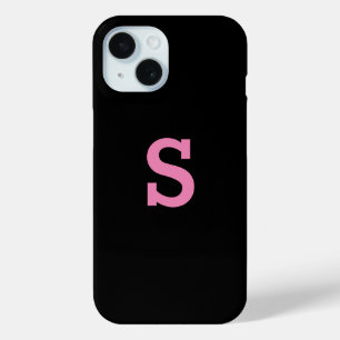 Coque Case-Mate iPhone Lettre initiale simple rose
