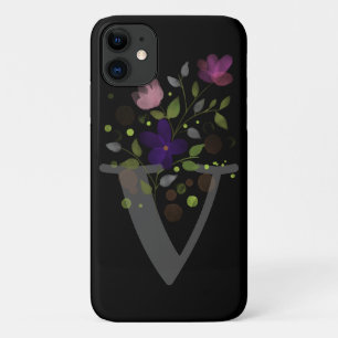 Case-Mate iPhone Case Lettre initiale V plus dessin floral