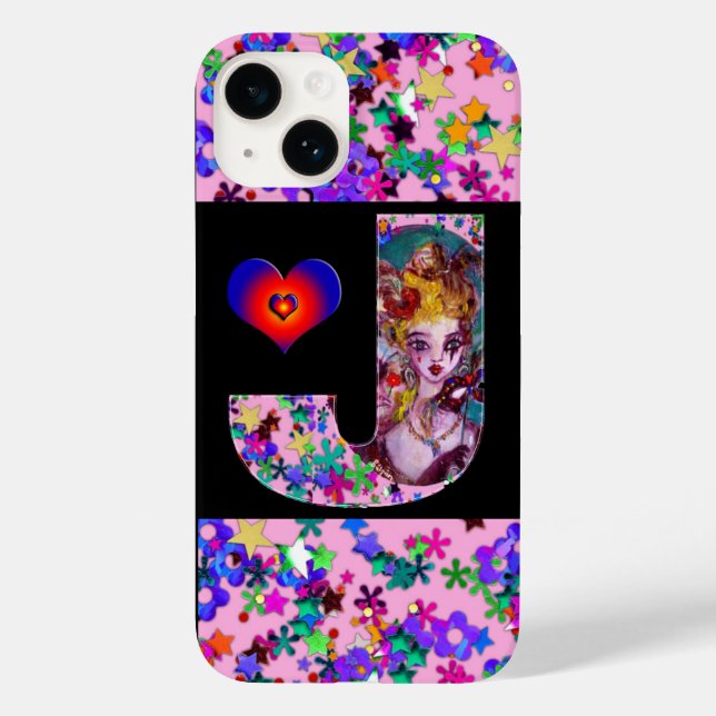 COQUES Case-Mate iPhone LETTRE J MONOGRAMME DE MASQUÉRADE VALENTINE VÉNÉTI (Verso)