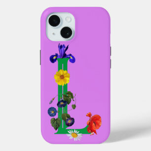 Coque Case-Mate iPhone Lettre L'Fleur sauvage
