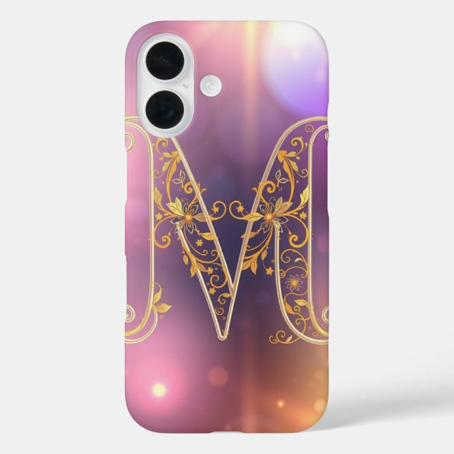 Coques Case-Mate iPhone Lettre M transparente époustouflante (Verso)