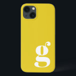 Case-Mate iPhone Case Lettre Monogramme minimaliste mûre en jaune<br><div class="desc">Lettre Monogramme minimaliste mignonne en Coque Jaune iPhone 13</div>