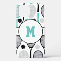 Lettre monogramme Nom du joueur Tennis personnalis