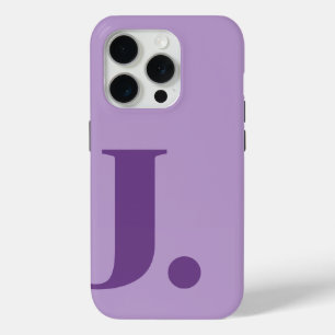 Coque Case-Mate iPhone Lettre monogramme violet couleur de base minimalis