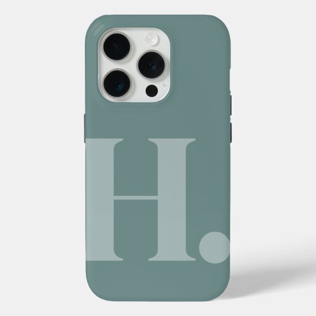 Coques Case-Mate iPhone LETTRE MONOGRAPHIQUE VERT COULEUR DE BASE Style mi (Verso)