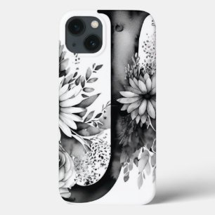 Case-Mate iPhone Case Lettre personnalisée J Elégante aquarelle florale