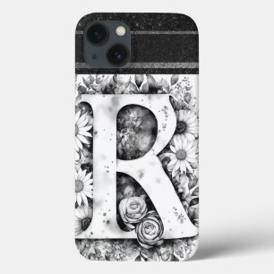 Case-Mate iPhone Case Lettre personnalisée R Elégante aquarelle florale