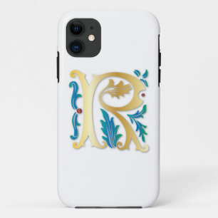 Coque Case-Mate Pour iPhone Lettre R Monogramme Fleur de lis