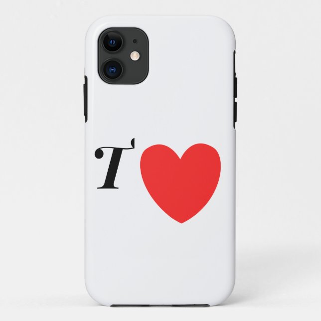 Coques Case-Mate iPhone Lettre T Cœur - Conception d'amour initiale de la  (Dos)