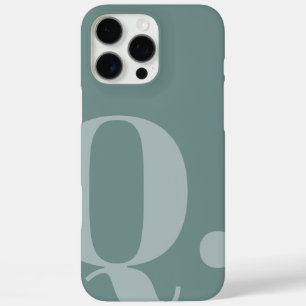 Coque iPhone 16 Pro Max Lettre Turquoise coupée