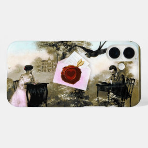 COQUES iPhone 16 PLUS LETTRE VALENTINE ROMANTIQUE, SCEAU DE CIRE ROUGE