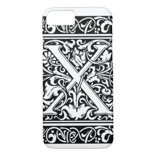 Coques Pour iPhone Lettre X Monogramme médiéval Art Nouveau
