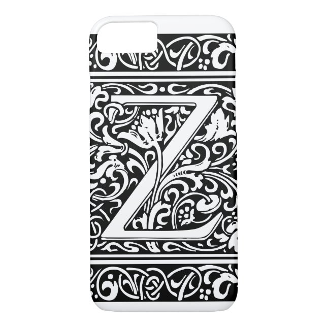 Coques Case-Mate iPhone Lettre Z Monogramme médiéval Art Nouveau (Dos)
