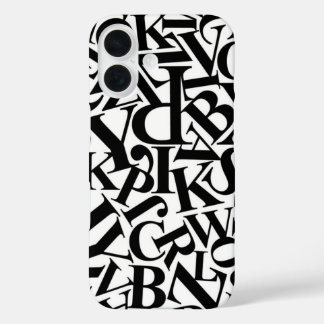 Coque Pour iPhone 16 Lettres alphabétiques
