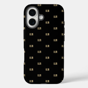 Coque Pour iPhone 16 Lettres de monogramme élégant