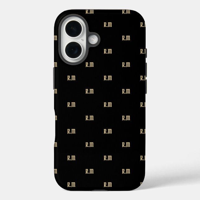 Coques Case-Mate iPhone Lettres de monogramme élégant (Verso)
