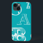 iPhone 13 Case Lettres décoratives sur Arrière - plan bleu<br><div class="desc">Une véritable soupe alphabétique vous attend lorsque vous achetez cette impression de lettres décoratives sur un arrière - plan bleu. Une création Vision Studio,  ce serait un grand ajout à la salle d'un enfant ou à sa salle de jeux. Commandez une impression dès aujourd'hui !</div>