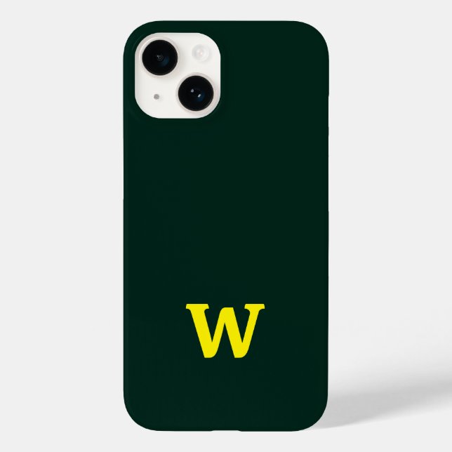 Coques Case-Mate iPhone Lettrine initiale jaune moderne lumineuse  (Verso)