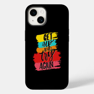 Coque Case-Mate iPhone Lève-toi et réessaie la motivation