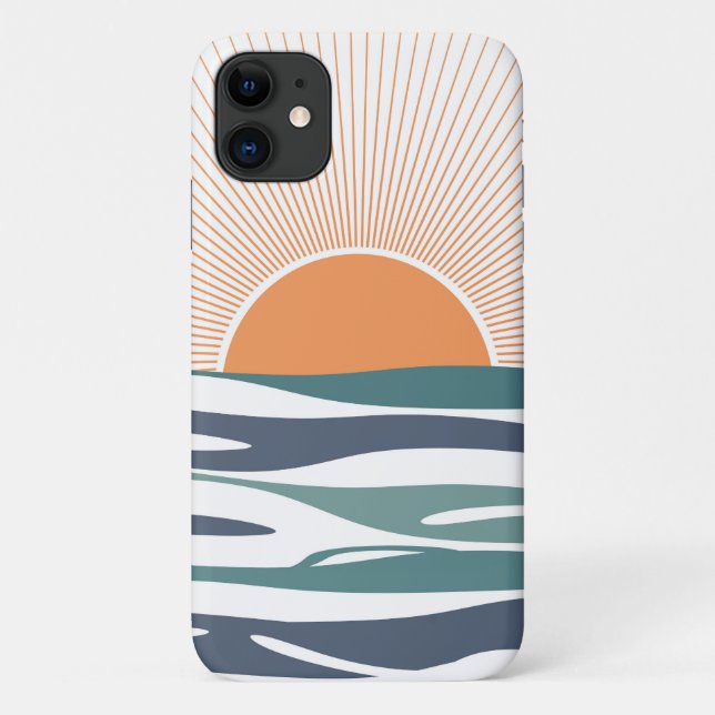 Coques Case-Mate iPhone Lever de soleil au bord de la mer (Dos)