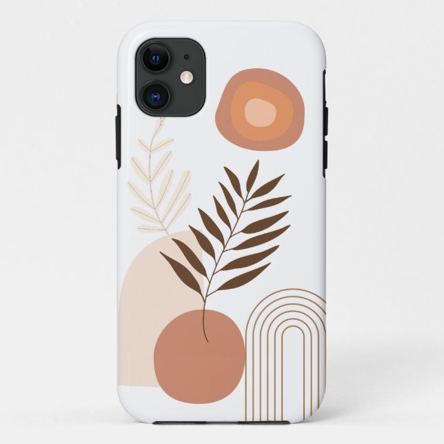 Coques Case-Mate iPhone Lever de soleil botanique moderne | Vibes heureuse (Dos)