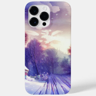 Coque Case-Mate iPhone Lever de soleil hivernal sur le sentier neigeux