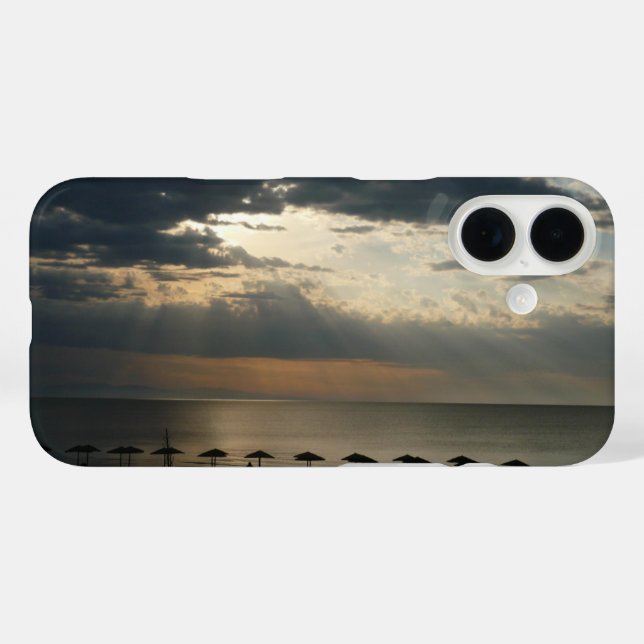 Coques Case-Mate iPhone Lever de soleil sur la plage en Grèce Paysage mari (Verso (horizontal))