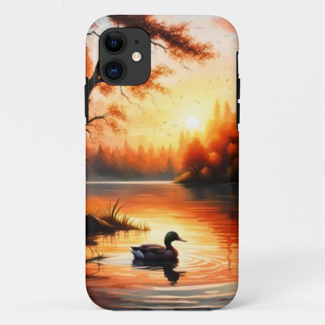 Coques Case-Mate iPhone Lever de soleil sur le lac (Dos)