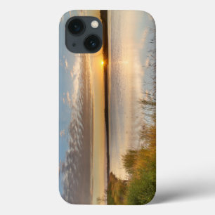 Etui iPhone 13 Lever de soleil sur les zones humides à Arrowwood