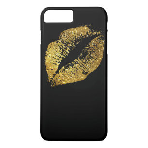 Coque Case-Mate iPhone Lèvres #3 de parties scintillantes d'or