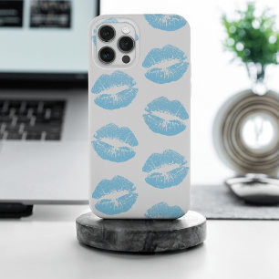 Coque Case-Mate iPhone Lèvres bleues, motif de lèvres, rouge à lèvres ble