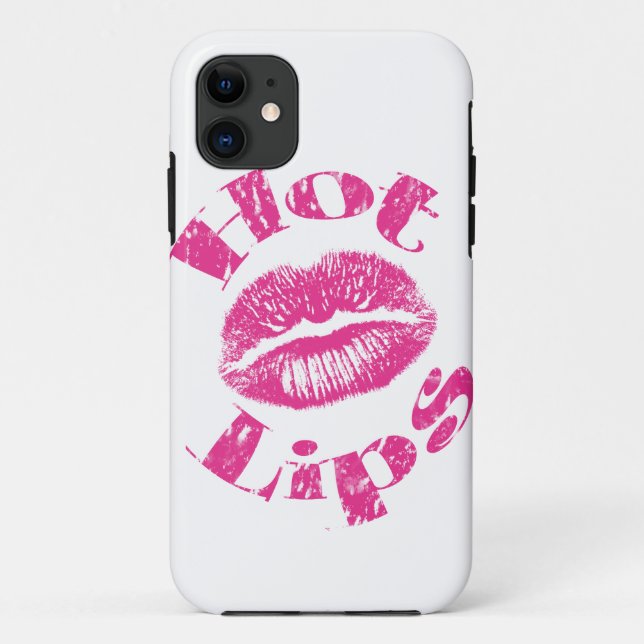 Coques Case-Mate iPhone Lèvres chaudes ! Lèvres roses (Dos)
