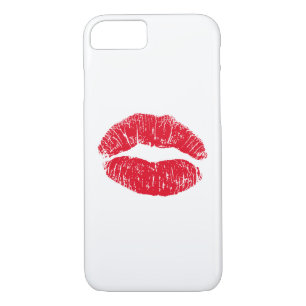 Coque iPhone 7 Lèvres de baiser rouges