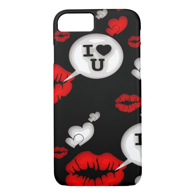 Coques Case-Mate iPhone Lèvres et amour (Dos)