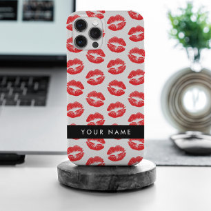 Coque Case-Mate iPhone Lèvres Rouges, Baiser, Baguette à lèvres, Votre No