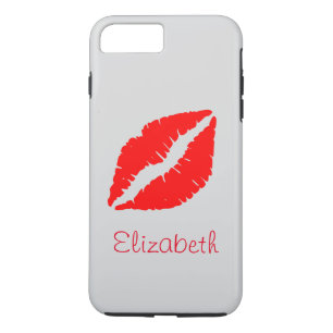Coque Case-Mate Pour iPhone Lèvres rouges blanches personnalisées simples